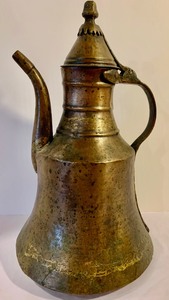 Vintage Turkish Syrian Middle-Eastern Copper Ewer Water Pot Dallah Jug