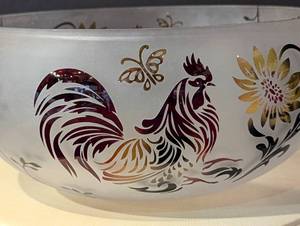 Lenox Glass Rooster Bowl