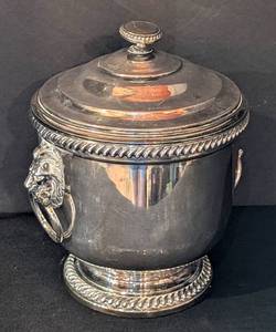 International Silver Plate Lion Handle Ice Bucket