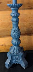 Blue Chalk Painted Table Lamp Base