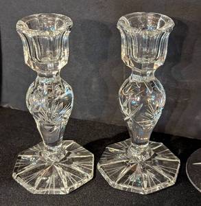 Assorted Crystal Candleholders