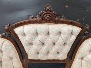 Original Victorian Walnut Settee