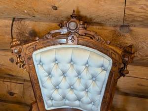 Carved Victorian Walnut Parlor Chair