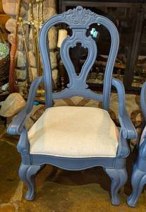 Pair of Blue Painted Over-Sized Custom Finished Bernhardt Armchairs