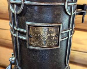 RARE Converted Vintage Lion Water Heater