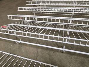 lot 45 image: 6 white metal shelves