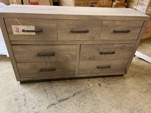 7-Drawer Tan Oak Dresser