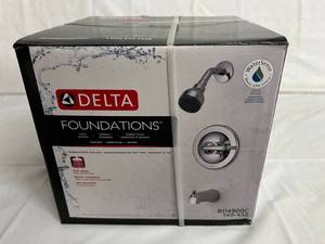 Delta Foundations Tub & Shower Set - Chrome Finish