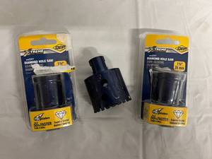 3 Qep Diamond Hole Saws - 1-38