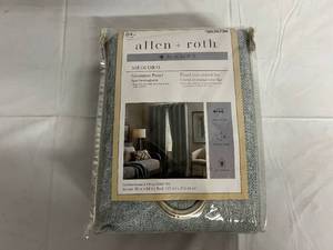 Allen and Roth Grommet Panel Spa Herringbone 84 Blackout Curtains
