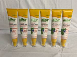 6 Bottles of Alba Botanica Facial Sheer Shield Sunscreen