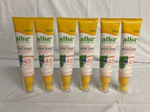 6 Bottles of Alba Botanica Facial Sheer Shield Sunscreen