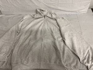 2 Ash Gray Zip Up Sweatshirts - 4XL