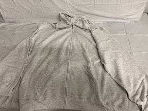2 Ash Gray Zip Up Sweatshirts - 4XL