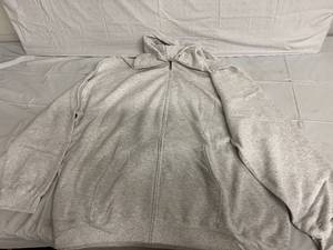 2 Ash Gray Zip Up Sweatshirts - 4XL
