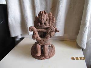 lot 27 image: Vintage Mexican hand made clay stat...