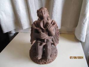 lot 28 image: Vintage Mexican hand made clay stat...