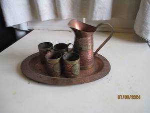 lot 29 image: Vintage Brass & Copper Mexico Delor...