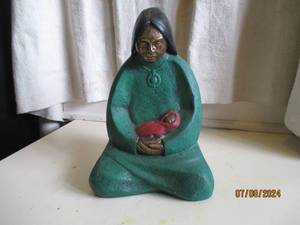 lot 45 image: Hand painted Vintage Mother and chi...