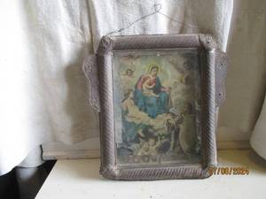 lot 73 image: Metal framed Vintage Mary, Baby Jes...