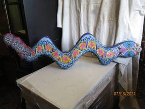 lot 137 image: Very colorful abstract metal snake ...