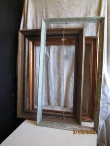 lot 144 image: Trio of large empty wooden picture ...