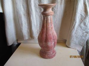lot 145 image: Terracotta vase style candle holder...