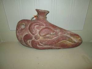 lot 493 image: Decorative terracotta vase...