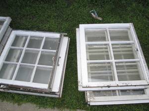 lot 666 image: Lot of 10 windows mainly 27 x 23...