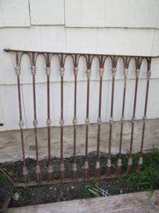 lot 671 image: Metal fence section 41 wide...