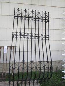 lot 672 image: Black fence section 38 wide 80 tall