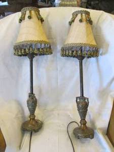 lot 213 image: Pair of Retro Copper style table la...