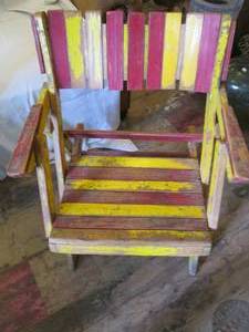lot 228 image: Vintage Wood patio arm chair...