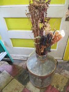 lot 238 image: Vintage tin floor standing Milk can...