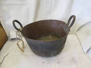 lot 263 image: Vintage Mexican Copper dual handle ...