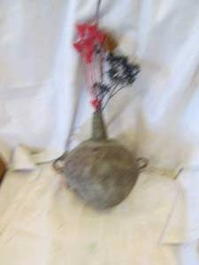lot 271 image: Vintage Copper Water pitcher with f...