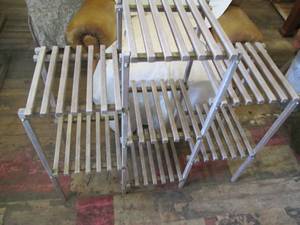 lot 294 image: Vintage Wood multi-tiered plant stand