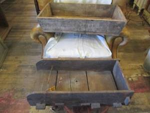 lot 362 image: Pair of Vintage Wood planter boxes approximately 32177