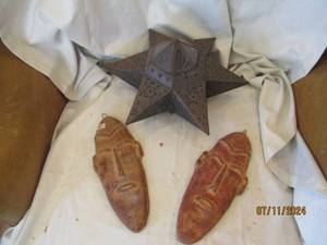 lot 168 image: Decoratively cut Metal Sun shaped c...