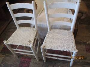 lot 188 image: Pair of shabby Chic style white pai...