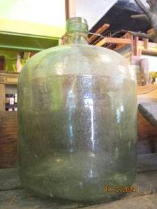 lot 527 image: Large thick glass jug, Very rare, 24 tall and 16 wide