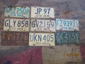 lot 529 image: Collection of Mexican license plates