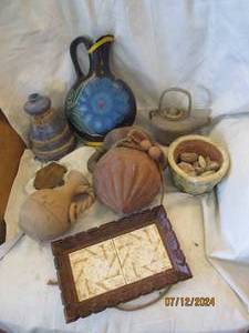 lot 555 image: Lot of pottery, home decor and more