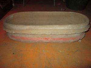 lot 467 image: Large oblong carved stone planter...