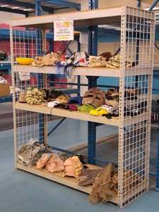 lot 24 image: Industrial Wood-Shelf  Metal Shelving Unit 4-shelf 24-12x74x84