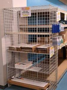 lot 41 image: Grid Panel Display Shelving Unit 4-shelf 25-12x49-12x84