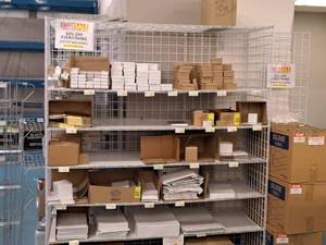 lot 42 image: Grid Panel Display Shelving Unit 5-shelf 25-12x49-12x84