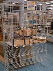 lot 43 image: Grid Panel Display Shelving Unit 3-shelf 25x49-12x84