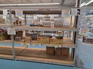 lot 44 image: Industrial Wood-Shelf  Metal Shelving Unit 4-shelf 4x8x7
