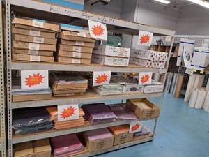 lot 49 image: Industrial Wood-Shelf  Metal Shelving Unit 5-shelf 2x8x7